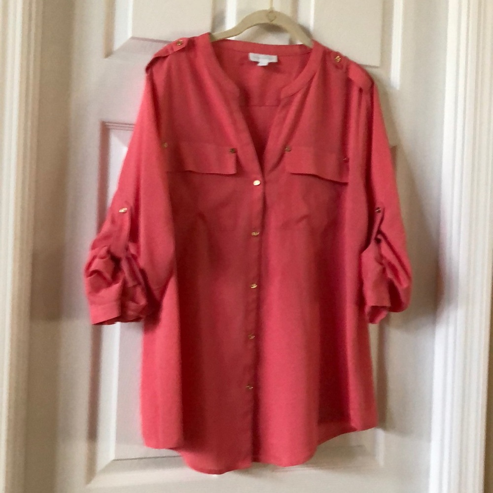 CHARTER CLUB FRONT BUTTON BLOUSE